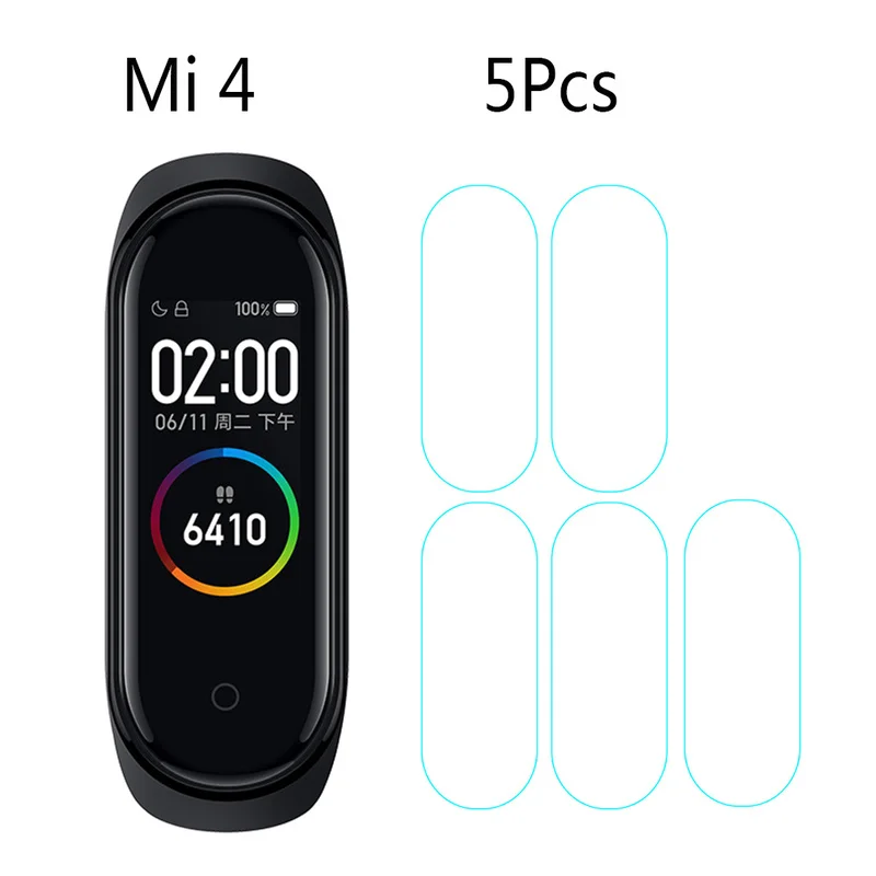 1/2/3/4/5 шт. Защитная пленка для экрана смарт браслет Xiaomi 4 Защитные пленки Mi Band