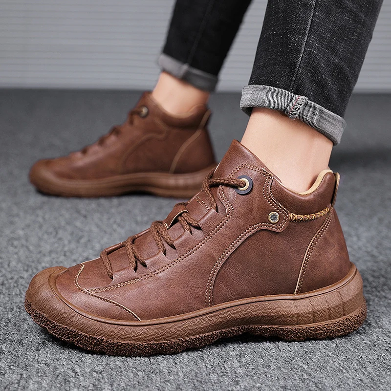 

Sapato Masculino Casual Casual Man Shoes Men's Leather Boots Zapatos Casuales Para Hombre Sport Boot Men Winter Chelsea