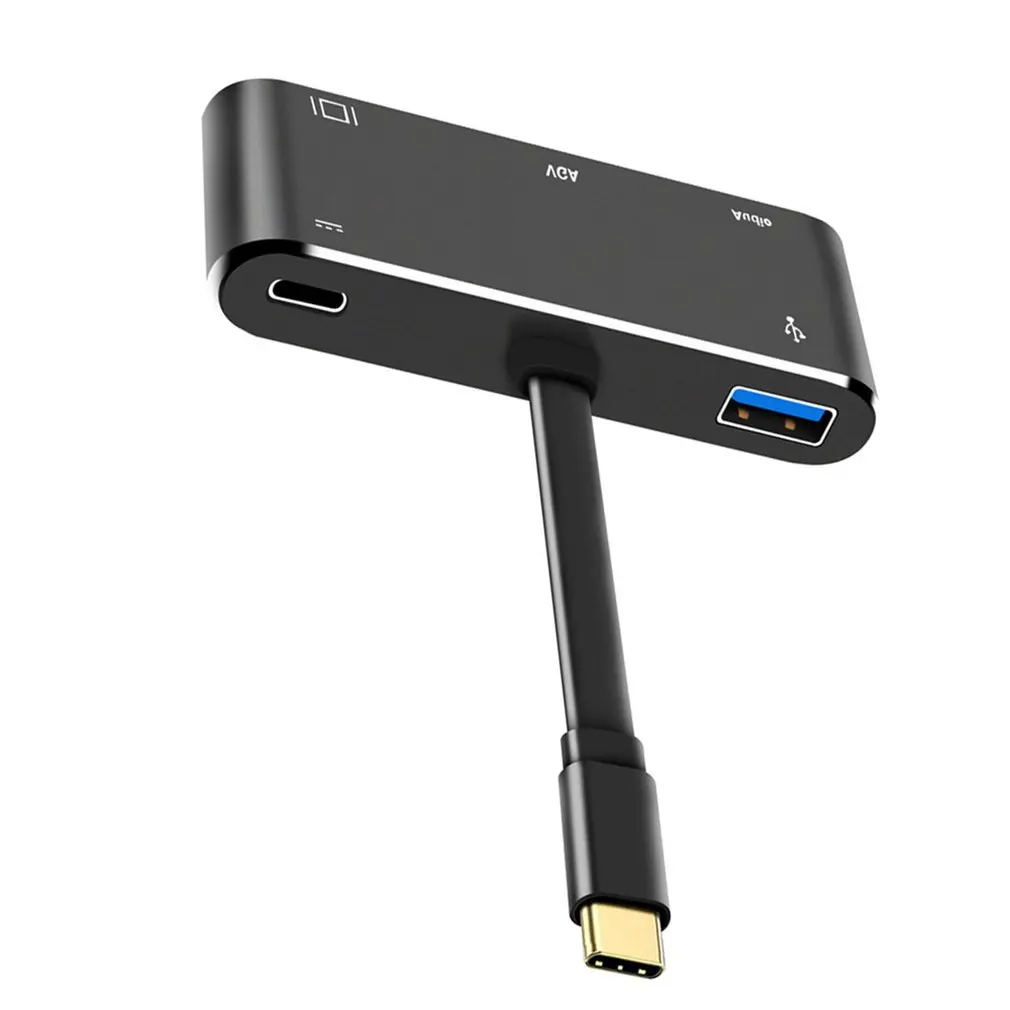 Концентратор USB Type C адаптер 4K в HDMI/VGA/3 5 мм аудиоразъем/USB 3 0 порт/PD конвертер для