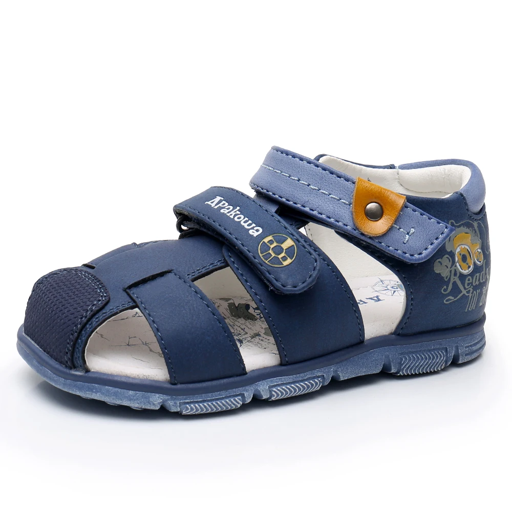 Ahannie/Детские ортопедические сандалии с двойным регулируемым ремешком и закрытым