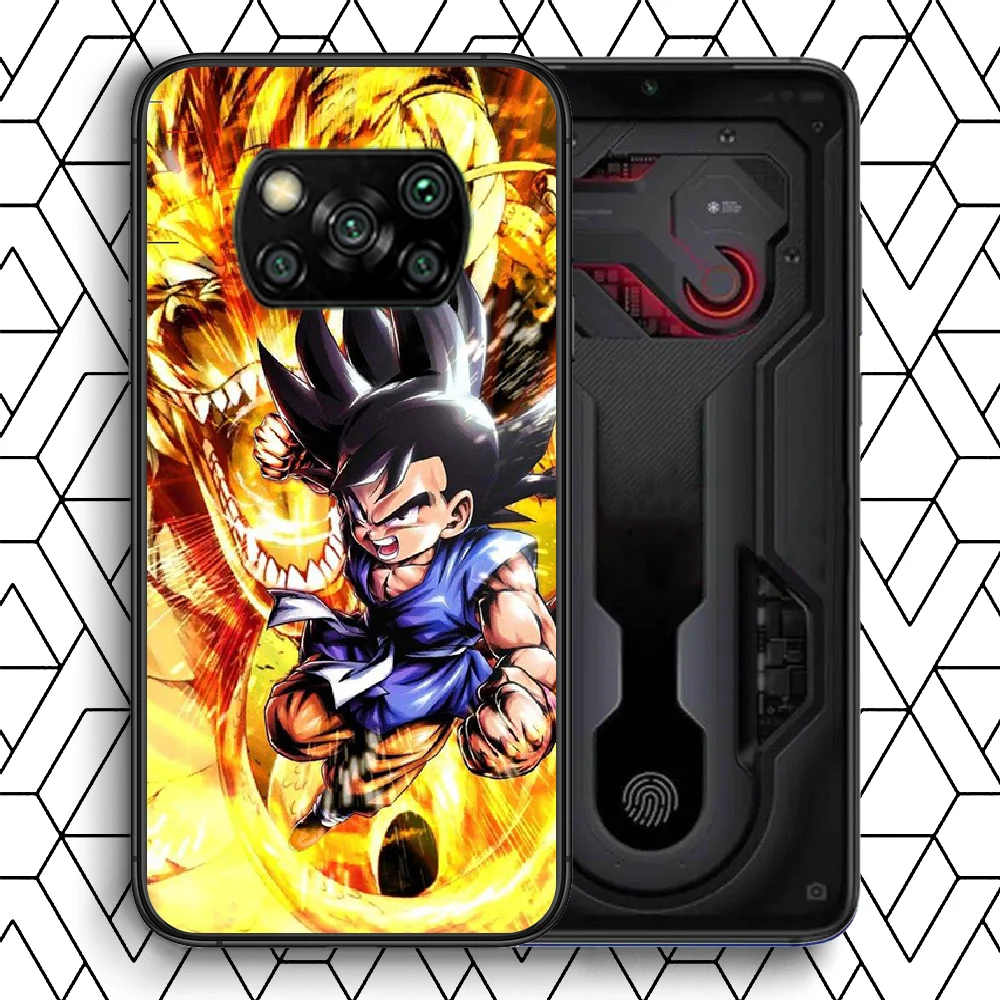 

Dragons Balls Gokus Anime Phone case Cover Hull For Xiaomi Mi A2 A3 8 9 9T Note 10 Se Lite Pro black Shell Fashion Cover Pretty
