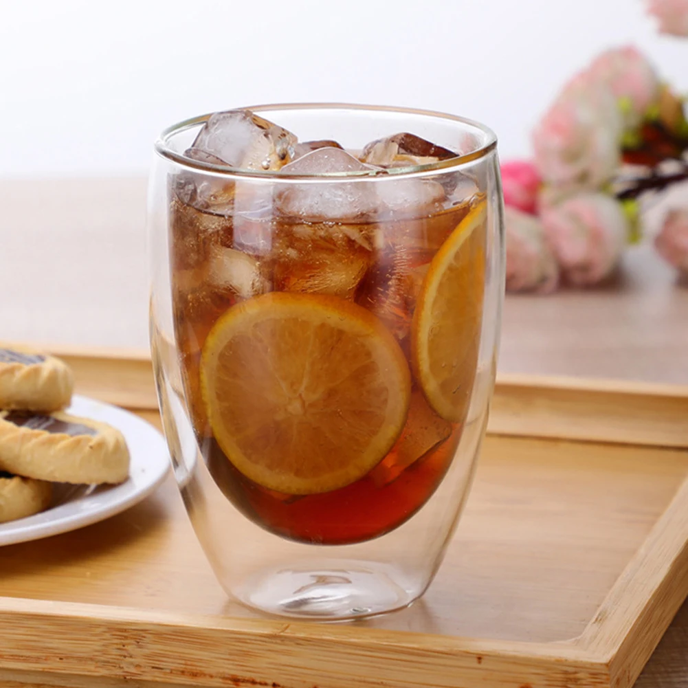 1/2/4/6 шт. стакан с двойными стенками прозрачные термостойкие чайные чашки для