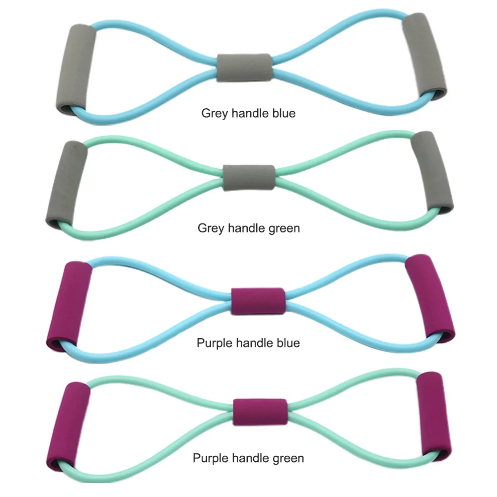 8 Kata Yoga Kebugaran Dada Expander Tali Karet Elastis Band Yoga Tabung Tarik Tali Latihan Otot Olahraga Tali untuk Latihan