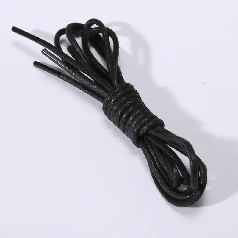 1 пара вощеных хлопковых круглые шнурки для ботинок Водонепроницаемые Шнурки