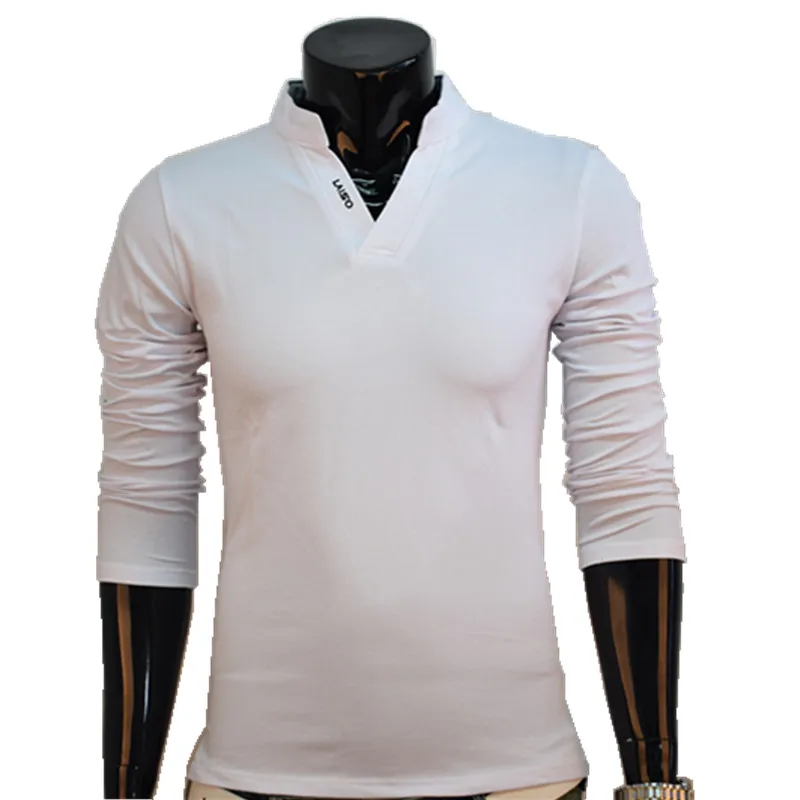 

Hot SELL Fashion Brand Men Clothes Solid Color Long Sleeve Slim Fit T Shirt Men Cotton Polyester T-Shirt Casual Top tee 5XL