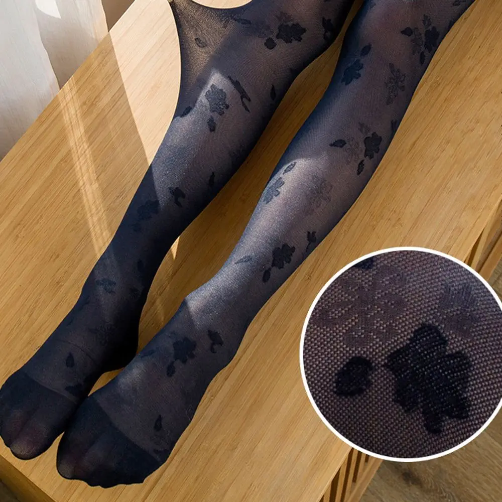 

Summer 3-12Y Kids Tights Transparent Flowers Silk Pantyhose Floral Jacquard Pattern Pantyhose Children Stockings For Baby Girls