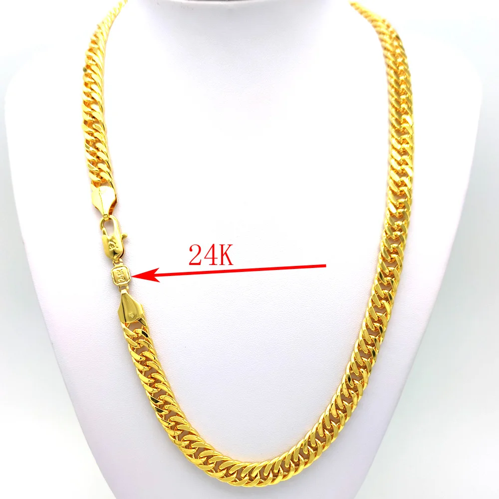 Carat THAI BAHT Solid GOLD GF NECKLACE 