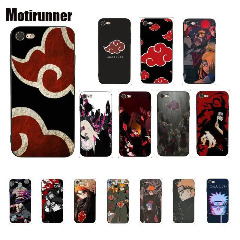 Чехол для телефона Motirunner Наруто Акацуки IPhone 8 7 6 6S 6Plus X XS MAX 5 5S SE XR 11 Pro