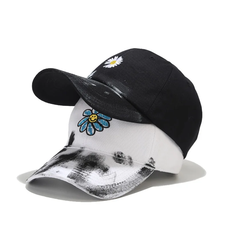 

Summer Floral Print Embroidery Women Baseball Cap Casquette Homme Female Round Top Adjustable Snapback Visor Hat