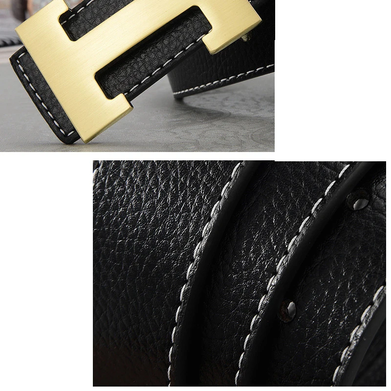 

2021 High Quality Fashion Vintage Male Strap for Jaens H Buckle Men Belt Genuine Leather Designer L Belts for WoMen