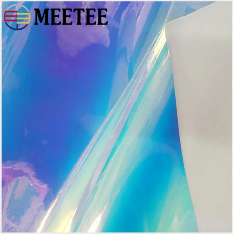 Meetee 50/100X138cm Синтетическая кожа ткань ПУ зеркальная Светоотражающая
