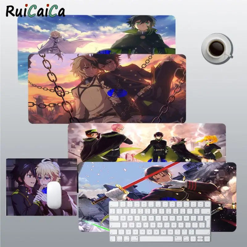 

Seraph Of The End Boy Gift Pad Natural Rubber Gaming Mousepad Desk Mat Size For CSGO Game Player Desktop PC Computer Laptop