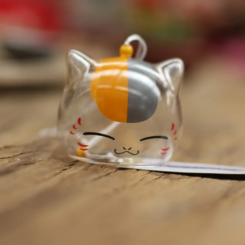 

Cat teacher creative gifts Japanese handmade glass crafts wind chimes transparent squint cat