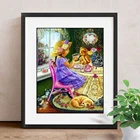 Алмазная вышивка крестиком на рисунке, маленькая девочка картина Стразы Алмазная мозаика ручной работы пейзаж кулон с ангельскими картина продажа 30x40