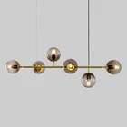 Нордическая минималистская светодиодная Люстра для гостиной, современный подвесной светильник для ресторана, бара, стойки, роскошный стеклянный подвесной светильник для кафе 90-260 В