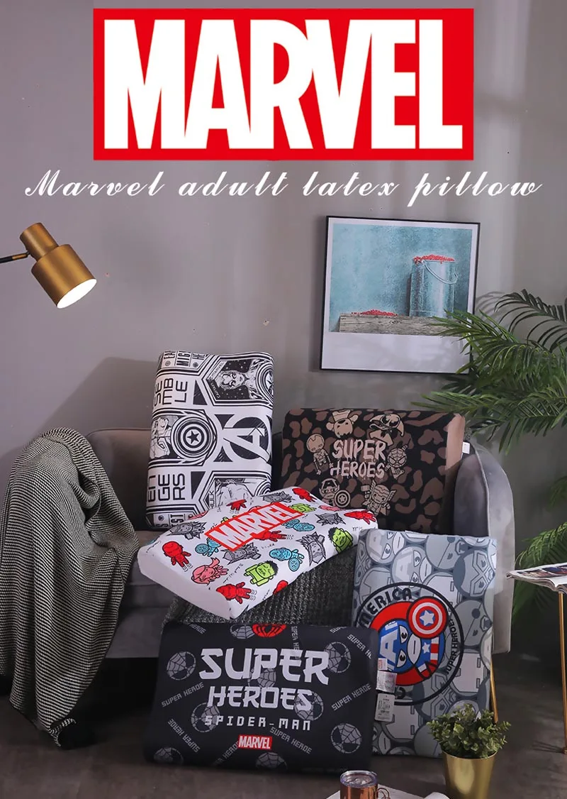 Ортопедическая подушка для взрослых Disney Marvel мягкая сна облегчения боли в шее