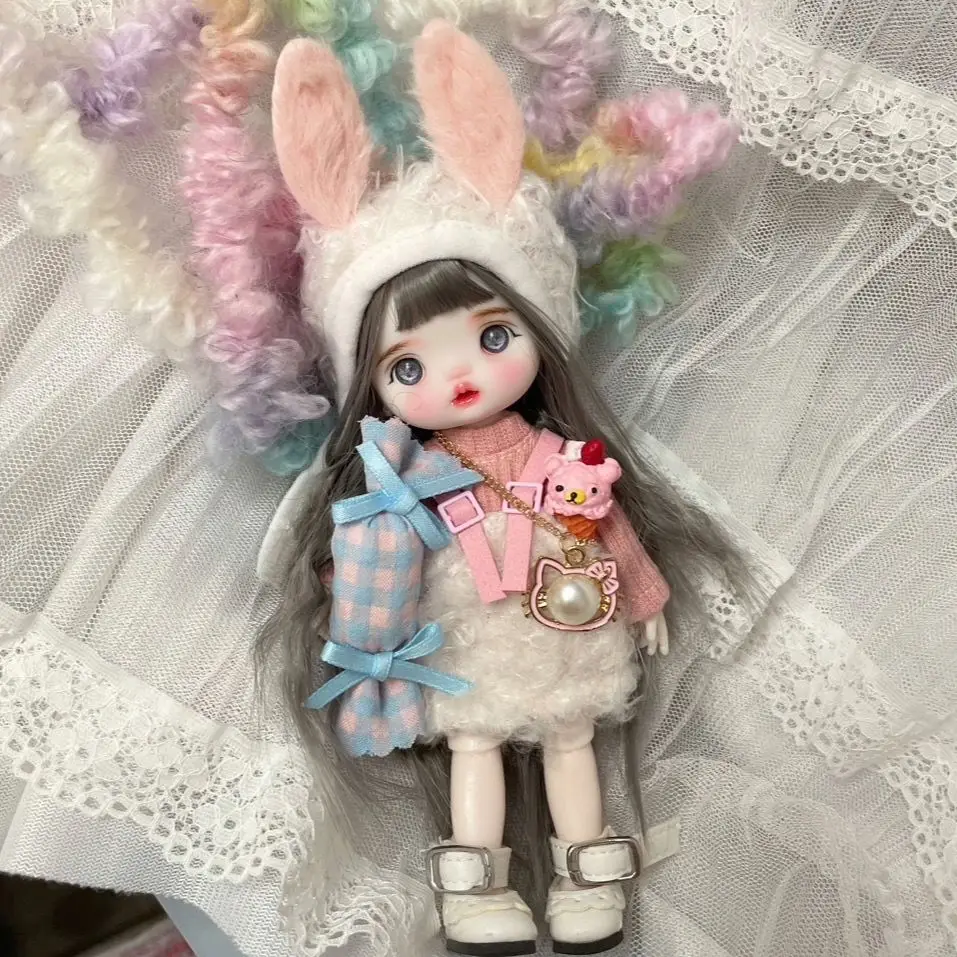16 см парик для шарнирной куклы 13 подвижной шарнир Кукла ручной Макияж Bjd игрушка с