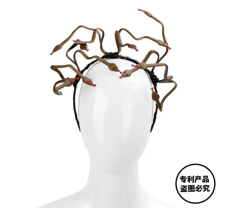 Хэллоуин фотореквизит для сцены головной убор змея дешевые запасы доставка |