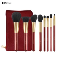 ducare professional makeup brush set 8pcs soft hair eyeshadow eyebrow brush foundation concealer makeup tool with pu leather bag