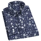 Мужская рубашка из ткани Оксфорд, Повседневная рубашка из 2021 хлопка с длинными рукавами и принтом, удобная одежда для осени и весны, 100%