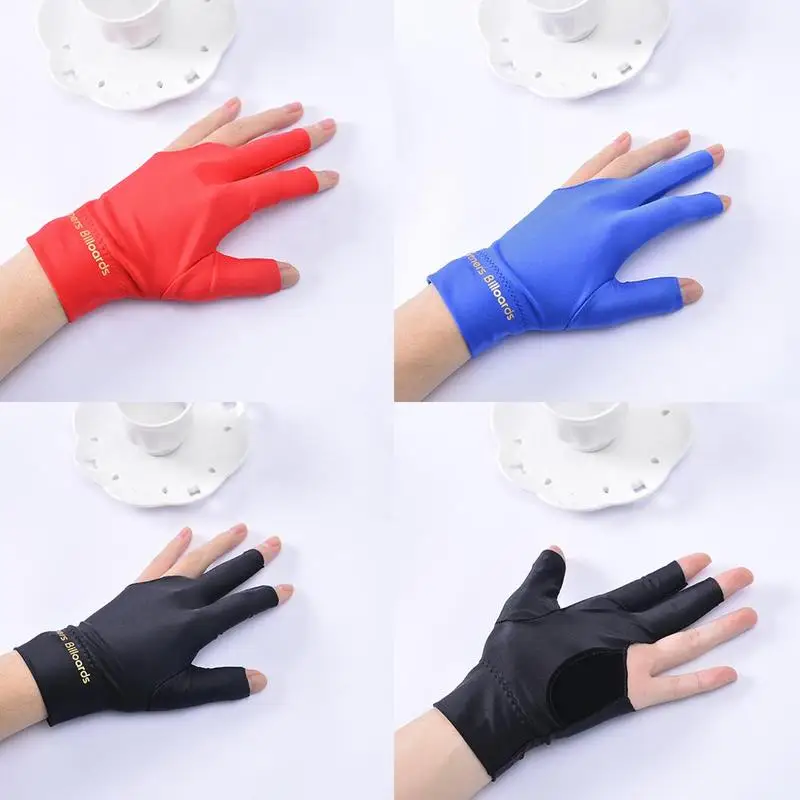 

Snooker Billiard Glove EmbroideryBillard Gloves Left Tools Finger Billiard Guanti Three Billar Accessories Biliardo Smooth S8I2
