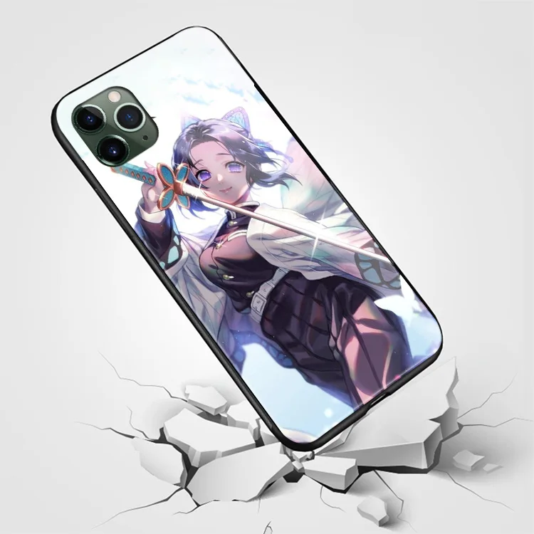 Shinobu Kocho Kimetsu no Yaiba мягкий силиконовый стеклянный чехол для телефона чехол для Apple iPhone 6 6s 7 8 Plus X XR XS 11 Pro MAX