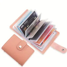 Women's 26 Cards Slim PU Leather ID Credit Card Holder Pocket Case Purse Wallet