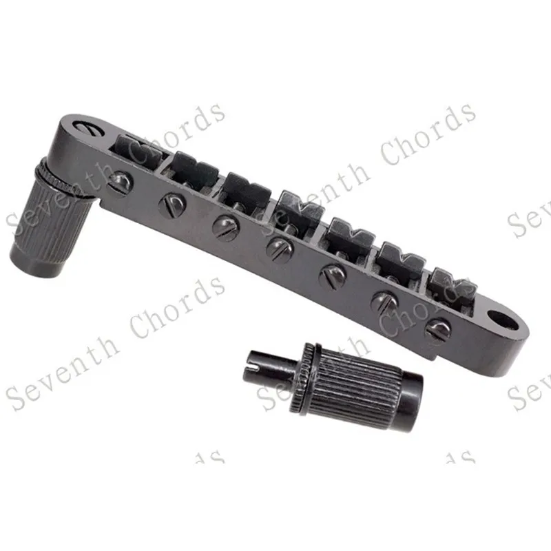 Набор из 7 струн мостика и хвоста для электрогитары хром черный на выбор