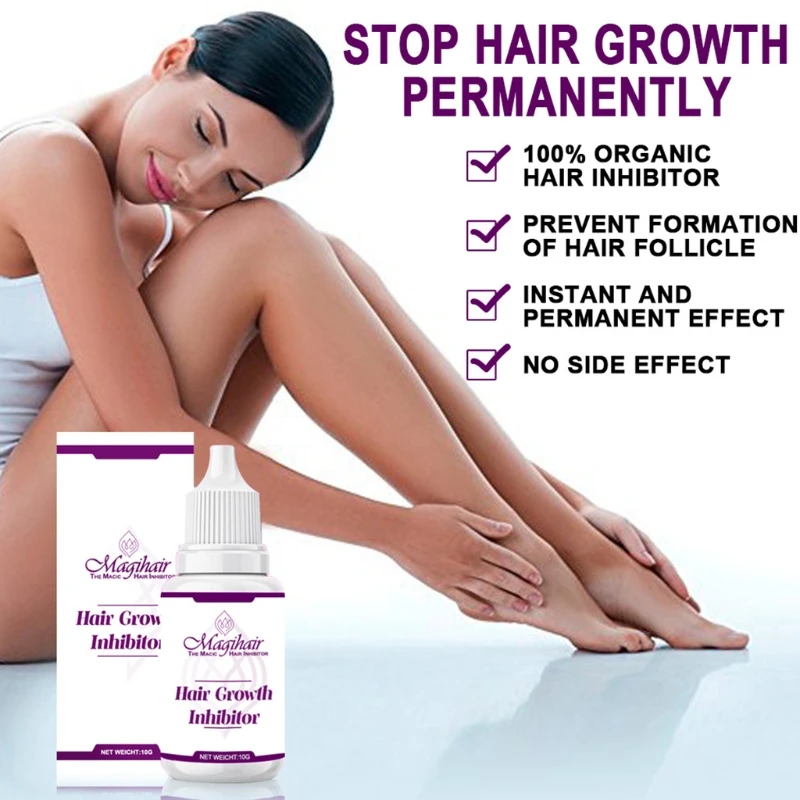 

10g Herbal Stop Hair Grow Inhibitor Painless Hair Removal Shrink Pores Liquid
