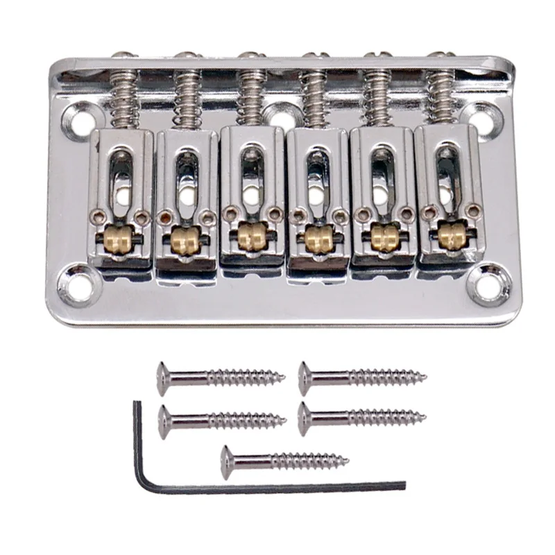 Hardtail Guitar Bridge Body Through for 6 String Electric Parts | Спорт и развлечения