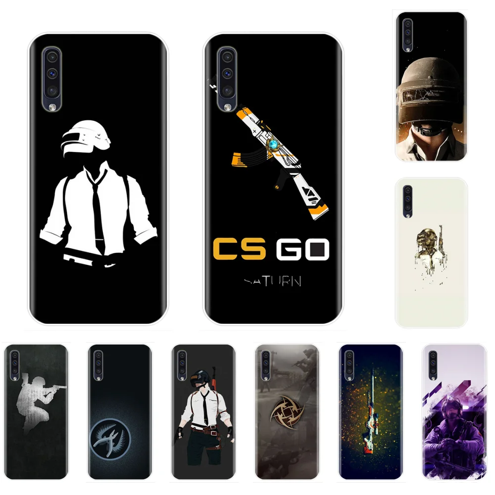 CS go AWP Gun мягкий силиконовый черный чехол для телефона Samsung S7 S8 S9 S10 Edge lite A10 A50 A70 Note 9