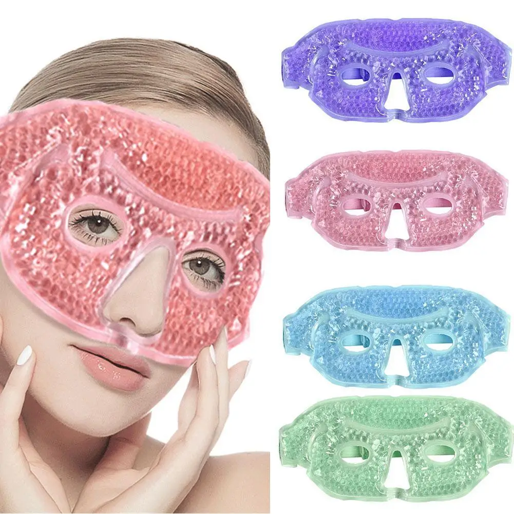 

Гелевая маска для глаз, многоразовая маска для холодной и горячей терапии, гелевая маска для глаз с мягкой плюшевой подложкой для снятия бол...