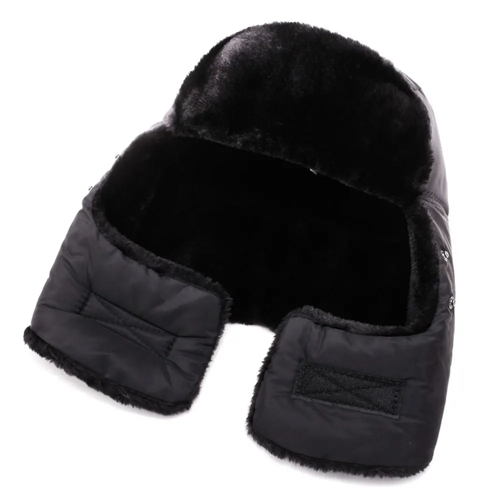 

Winter Outdoor Cold Riding Hat Ski Windproof Warm Winter Hat Cold-proof Outdoor Cap Black Color