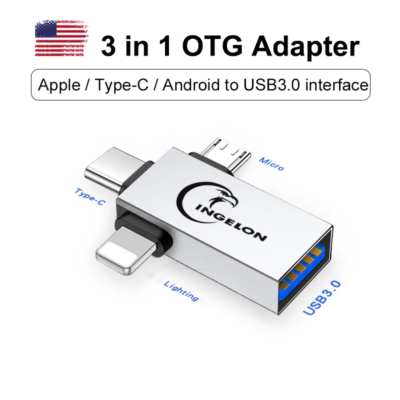 Ingelon USB гаджеты OTG адаптер Женский к micro для флешки чтения в android телефон ПК