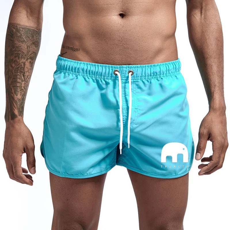 

2021 Men's summer 3-point shorts men's and women's same color sports shorts