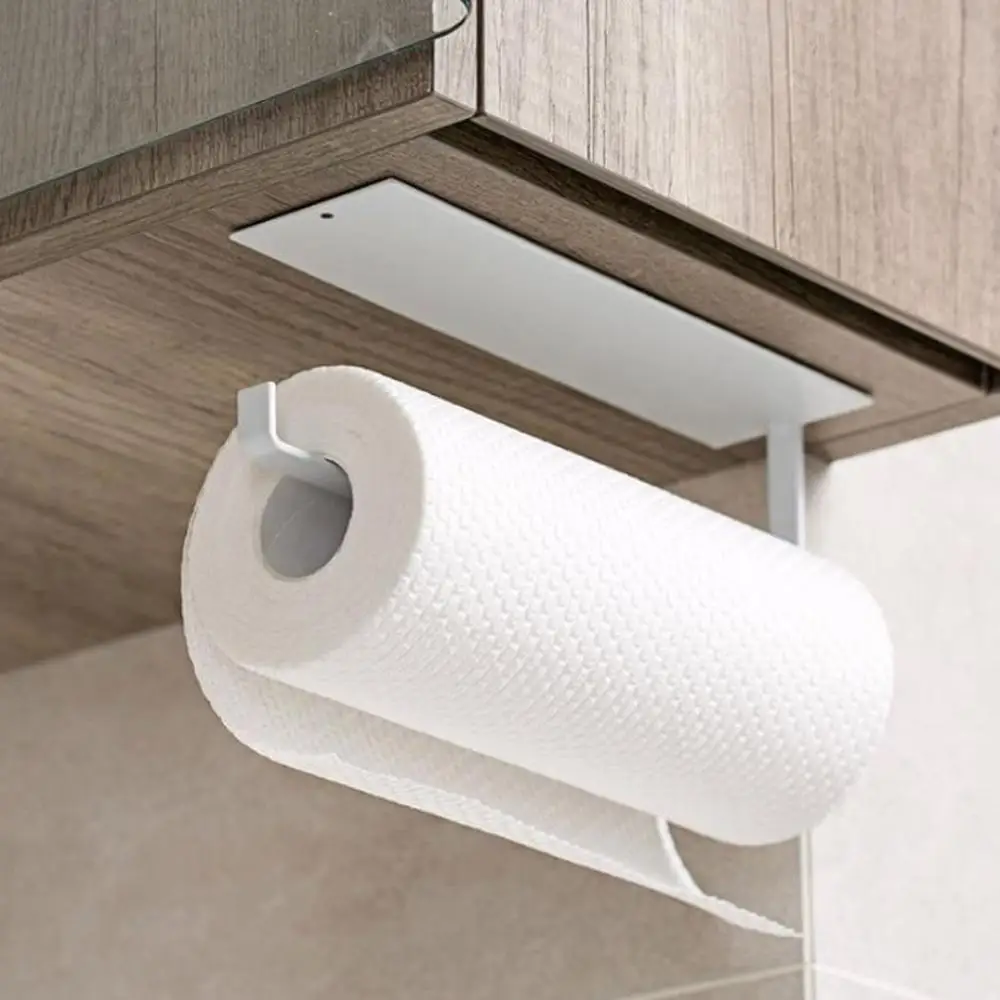 

Hot Paper Towel Holder Under Kitchen Cabinet Self Adhesive Towel Paper Holder Stick on Wall SUS304 Stainless Steel