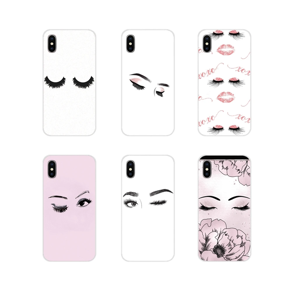 Гладкий Чехол из силикона чехол шаблон ресниц девочек Makeu для htc один U11 U12 X9 M7 M8 A9 M9