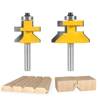 2pcs 8mm shank 120 degree router bit set woodworking groove cutters tungsten alloy wood tenon milling cutter bits tools