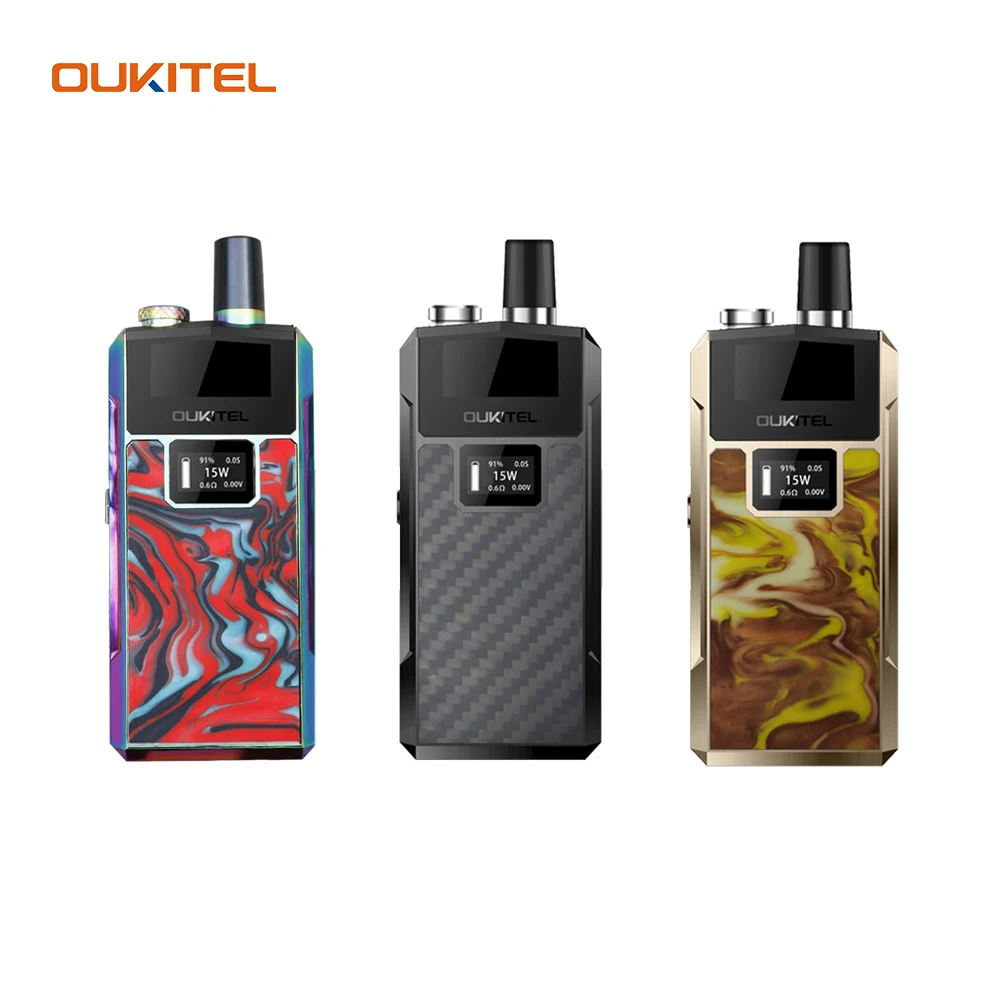Оригинальный комплект Oukitel Bison Vape встроенный аккумулятор 1000 мАч 2 мл пустой Pod 0.6ohm