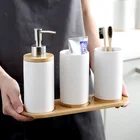 Креативная керамическая бамбуковая чашка для полоскания, кружка для мытья, чашка для чистки зубов в ванной, контейнер для эмульсии контейнер для жидкости для мытья посуды