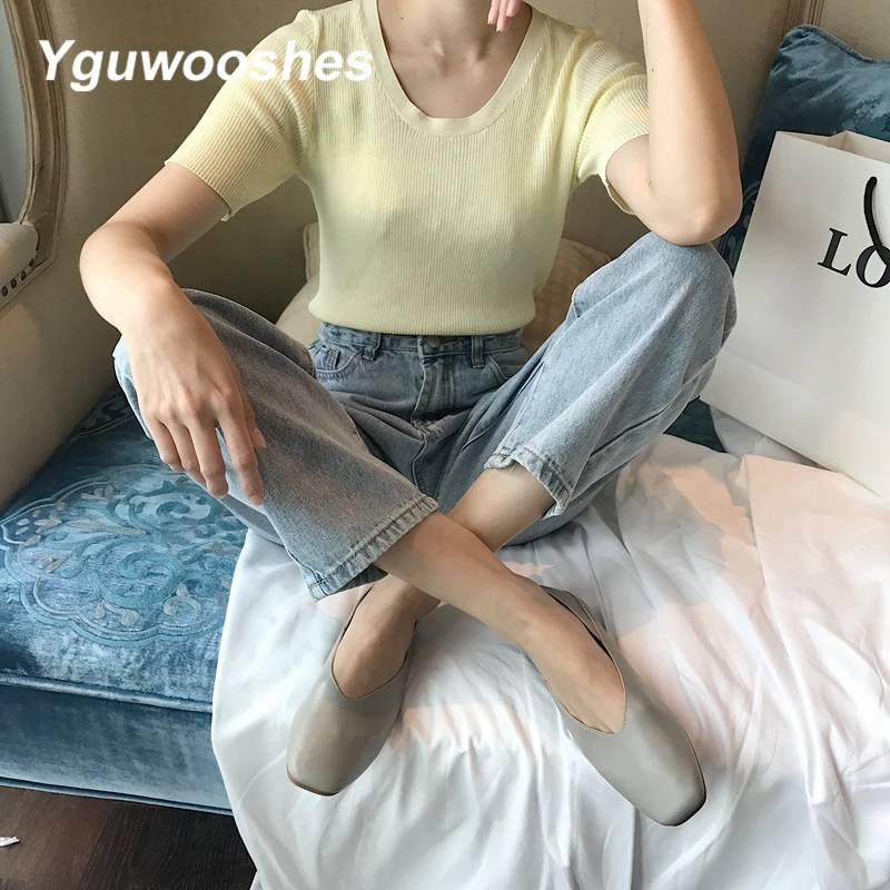 Zapatos de mujer; женская обувь без застежки на плоской подошве; лоферы; женская обувь с круглым носком для студентов и девушек; Корейская обувь; два способа ношения
