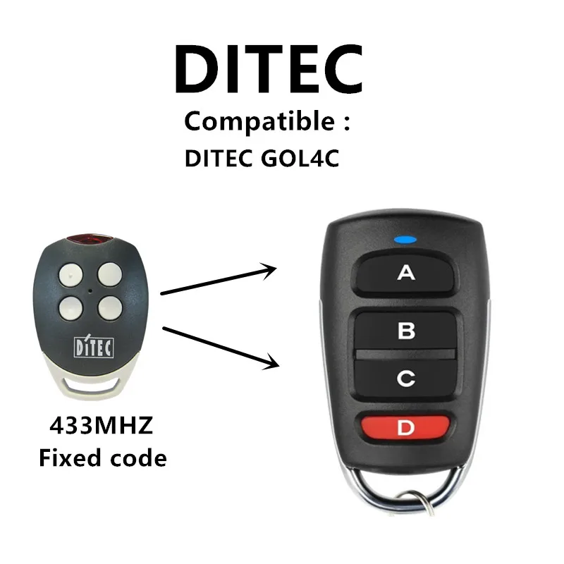 Пульт дистанционного управления DITEC GOL4C BIXLS клон 433 92 МГц приемопередатчик с
