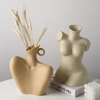 2022 creative human body vase art decoration living room flower arrangement flower pots ornament ceramics statue home decoration