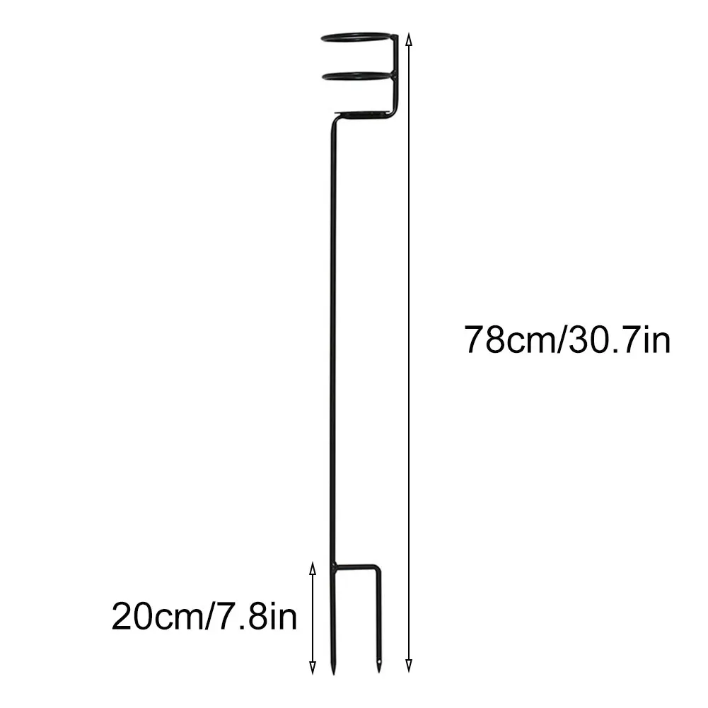 

Beverage Cup Holder Black Iron Wire Drink Bottle Stakes Great For Beach Picnics Camping Garden Tool Drink Holder