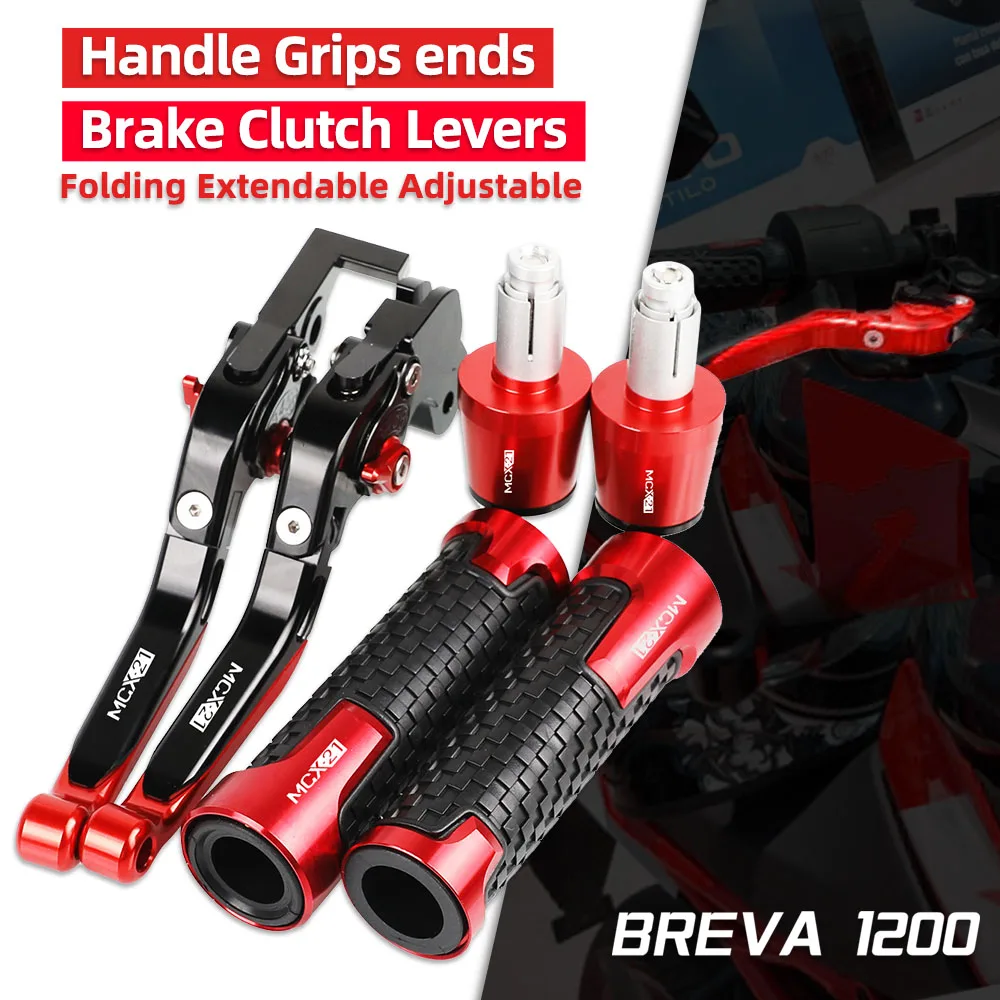 

MGX 21 Motorcycle Aluminum Brake Clutch Levers Handlebar Hand Grips ends For MOTO GUZZI MGX21 2016