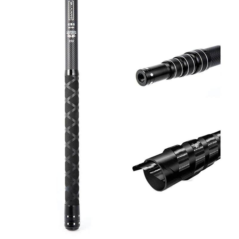 

2.1m Carbon Dip Net Pole Short Section Superhard Telescopic Fishing Pole Equipment Landing Net Gear FO430