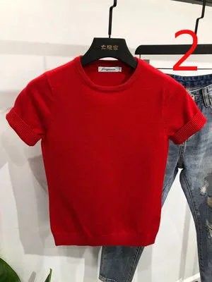 

Short-sleeved T-shirt ice silk round neck men's tight half-sleeved summer social thin t-shirt