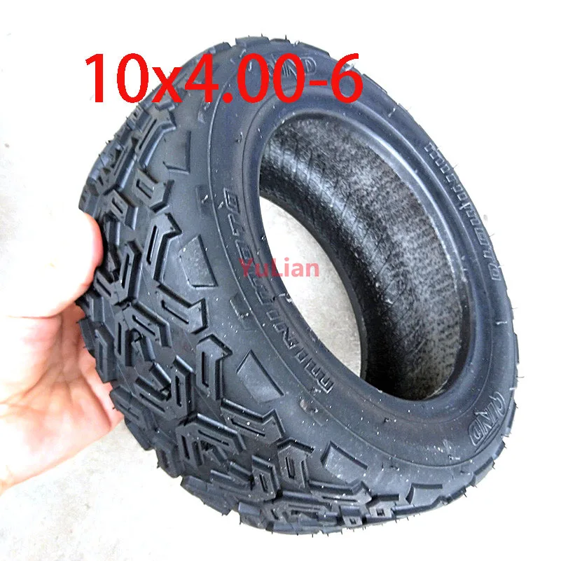 ATV Electric Scooter 10 Inch Vacuum Tire 10x4.00-6 Tubless Common to 3.50-6 | Motorcycle Tires &amp Wheels