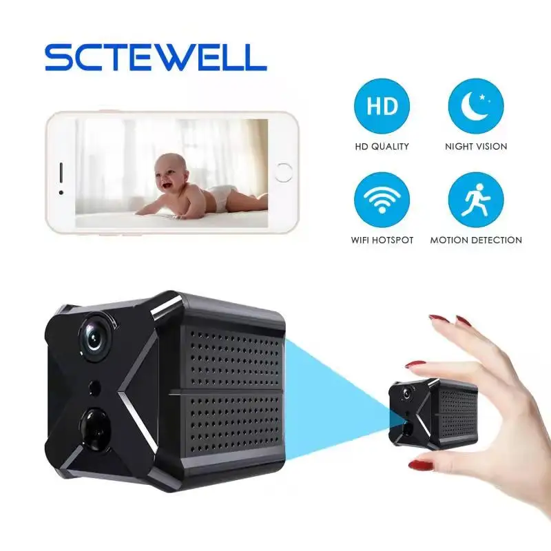 Security 1080P wifi Wireless Mini Camera 170° Angle Micro Remote Control Night Vision With Strong Magnetic | Безопасность и