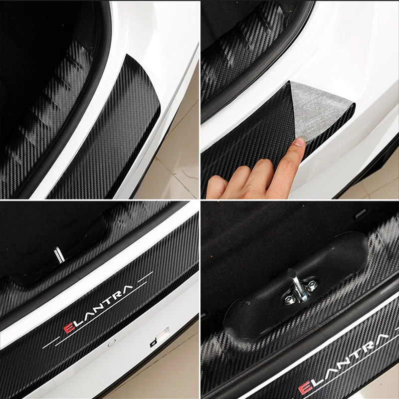 

Trunk Guard Car Rear Trunk Guards Cover Car Threshold Welcome Pedal Door Sill Scuff Plate Guard For Hyundai Elantra 7 2020-2021